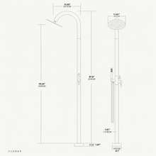 Iris Outdoor Shower · Brushed Silver