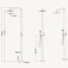 Theo Outdoor Shower · Brushed Silver