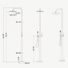 Cora Outdoor Shower · Brushed Silver