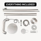 Arden Outdoor Shower · Brushed Silver