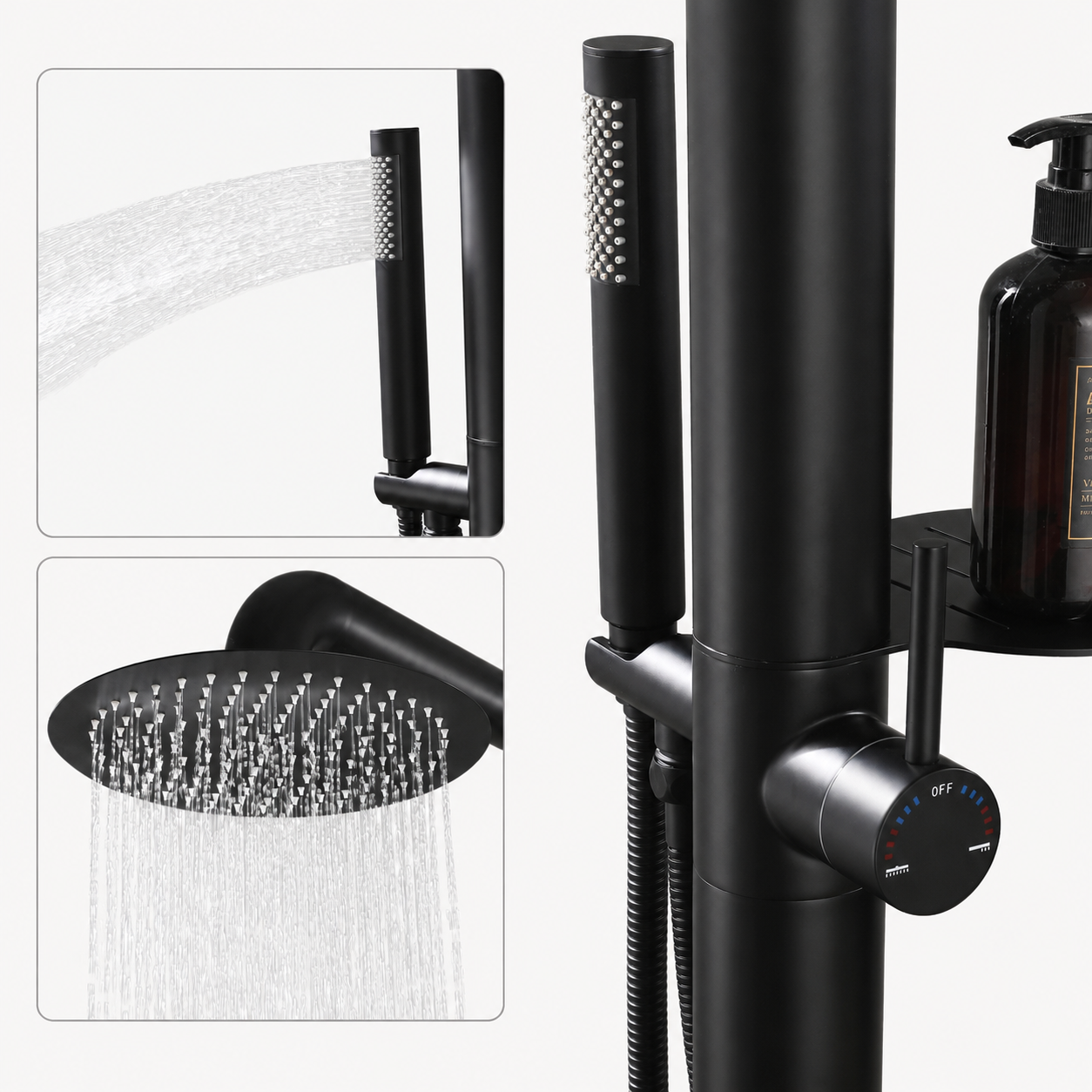 Liora Outdoor Shower · Matte Black