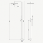 Elise Outdoor Shower · Brushed Silver