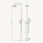 Everett Outdoor Shower · Brushed Silver