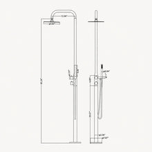 Everett Outdoor Shower · Brushed Silver