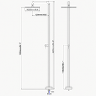 Serena Outdoor Shower · Brushed Silver