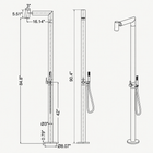 Maeve Outdoor Shower · Brushed Silver