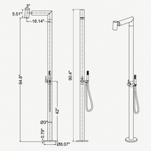 Maeve Outdoor Shower · Brushed Silver