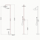 Atlas Outdoor Shower · Brushed Silver