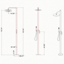 Atlas Outdoor Shower · Brushed Silver