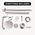 Soren Outdoor Shower · Brushed Silver