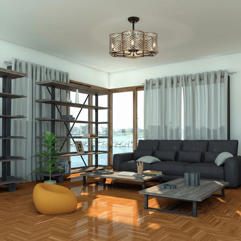 Weave 31" LED Fandelier