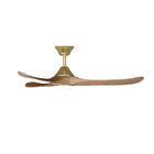 Sylvie 48" Solid Wood Ceiling Fan with Light · Natural Wood & Brass