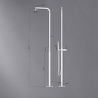 Curved Freestanding Outdoor Shower - Brushed