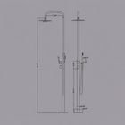 Coast Freestanding Outdoor Shower - Brushed