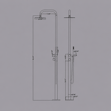 Coast Freestanding Outdoor Shower - Brushed