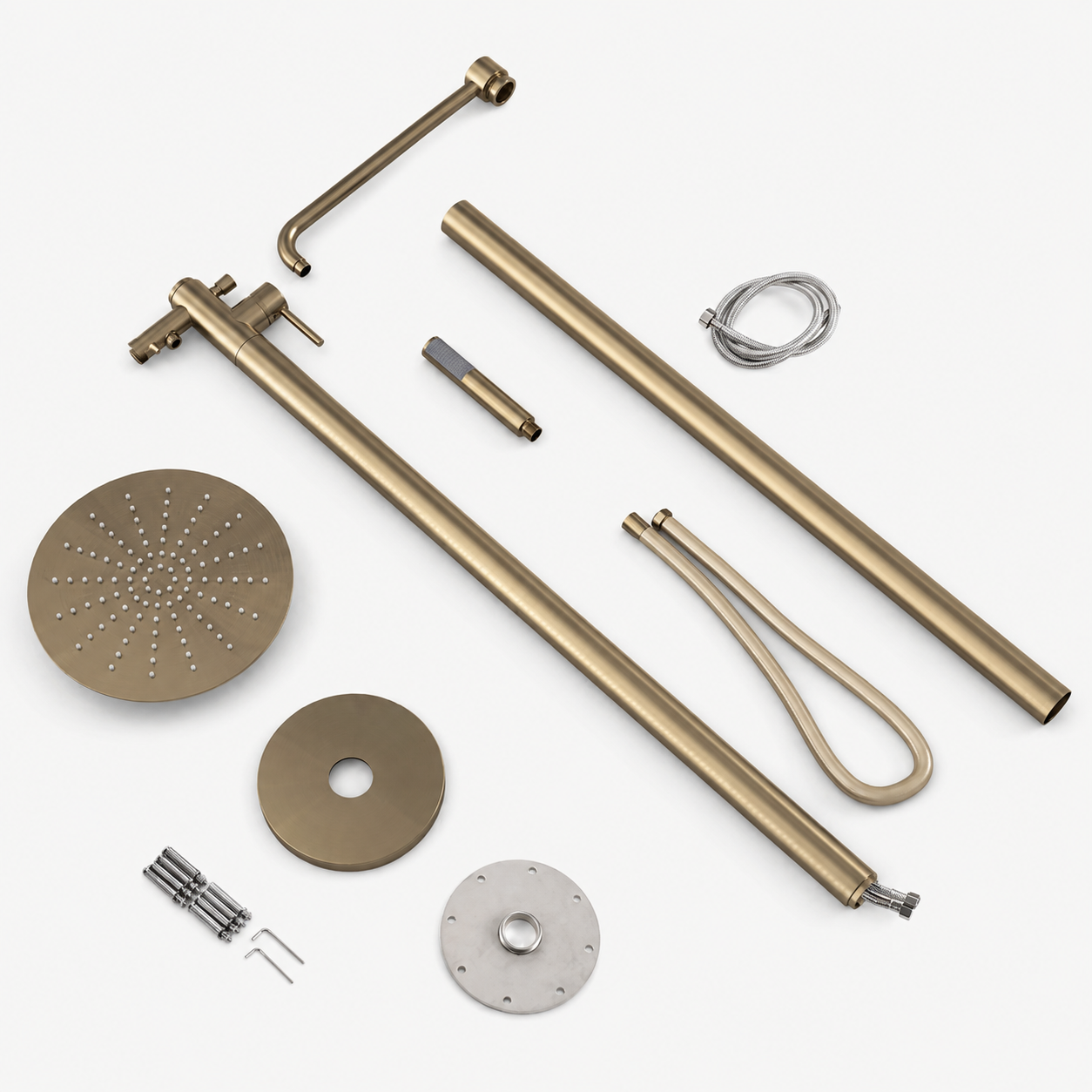 Lena Outdoor Shower · Brushed Gold