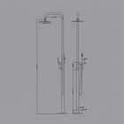 Coast Freestanding Outdoor Shower -Matte Black