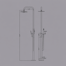 Coast Freestanding Outdoor Shower -Matte Black