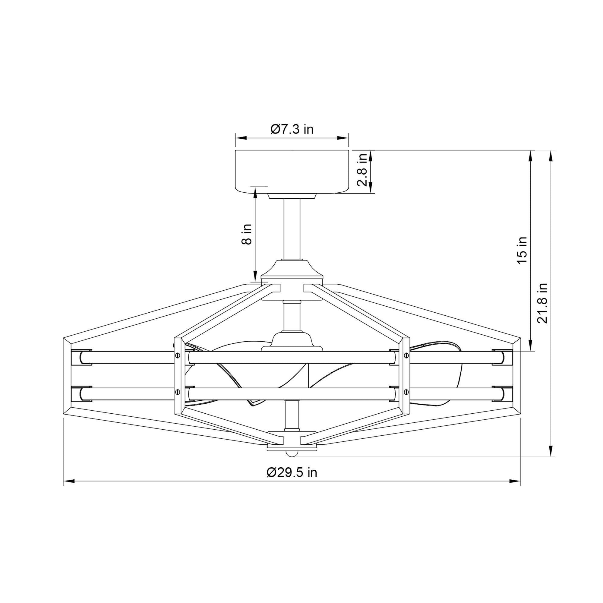 30" Modern DC Motor Brushed Nickel Downrod Mount Reversible Ceiling Fan with Lighting and Remote Control - ParrotUncle