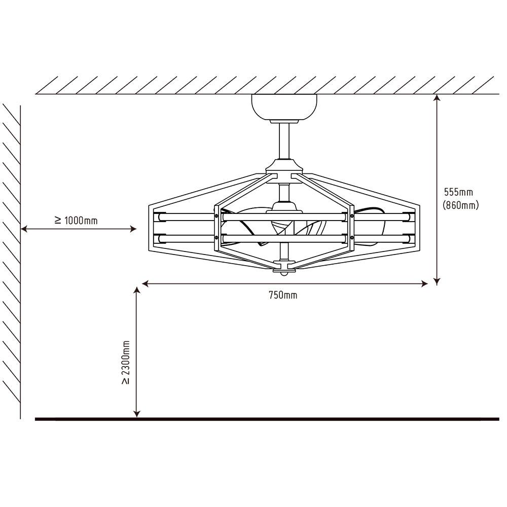 30" Modern DC Motor Brushed Nickel Downrod Mount Reversible Ceiling Fan with Lighting and Remote Control - ParrotUncle