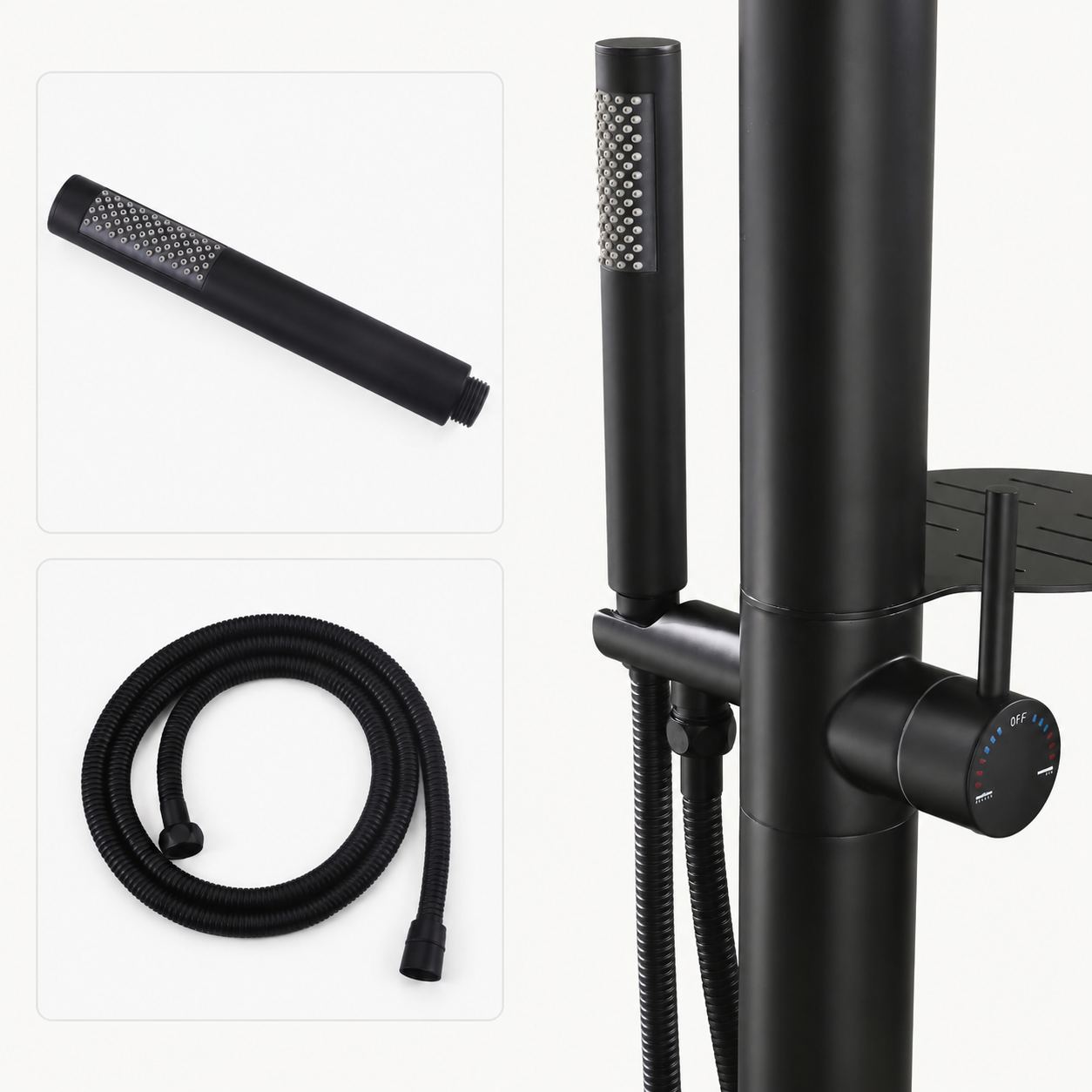 Liora Outdoor Shower · Matte Black