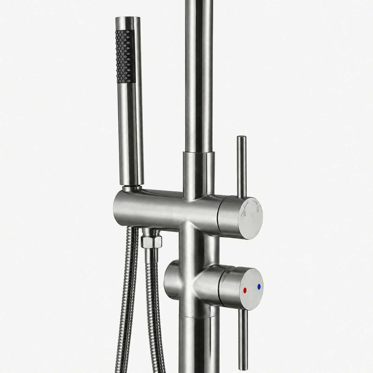 Nora Outdoor Shower · Brushed Silver