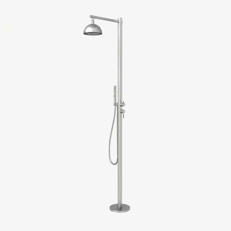 Amara Outdoor Shower · Brushed Silver