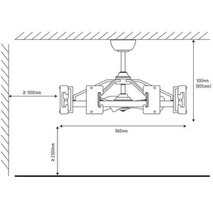 34" Bucholz Modern DC Motor Brushed Nickel Downrod Mount Reversible Ceiling Fan with LED Lighting and Remote Control - ParrotUncle