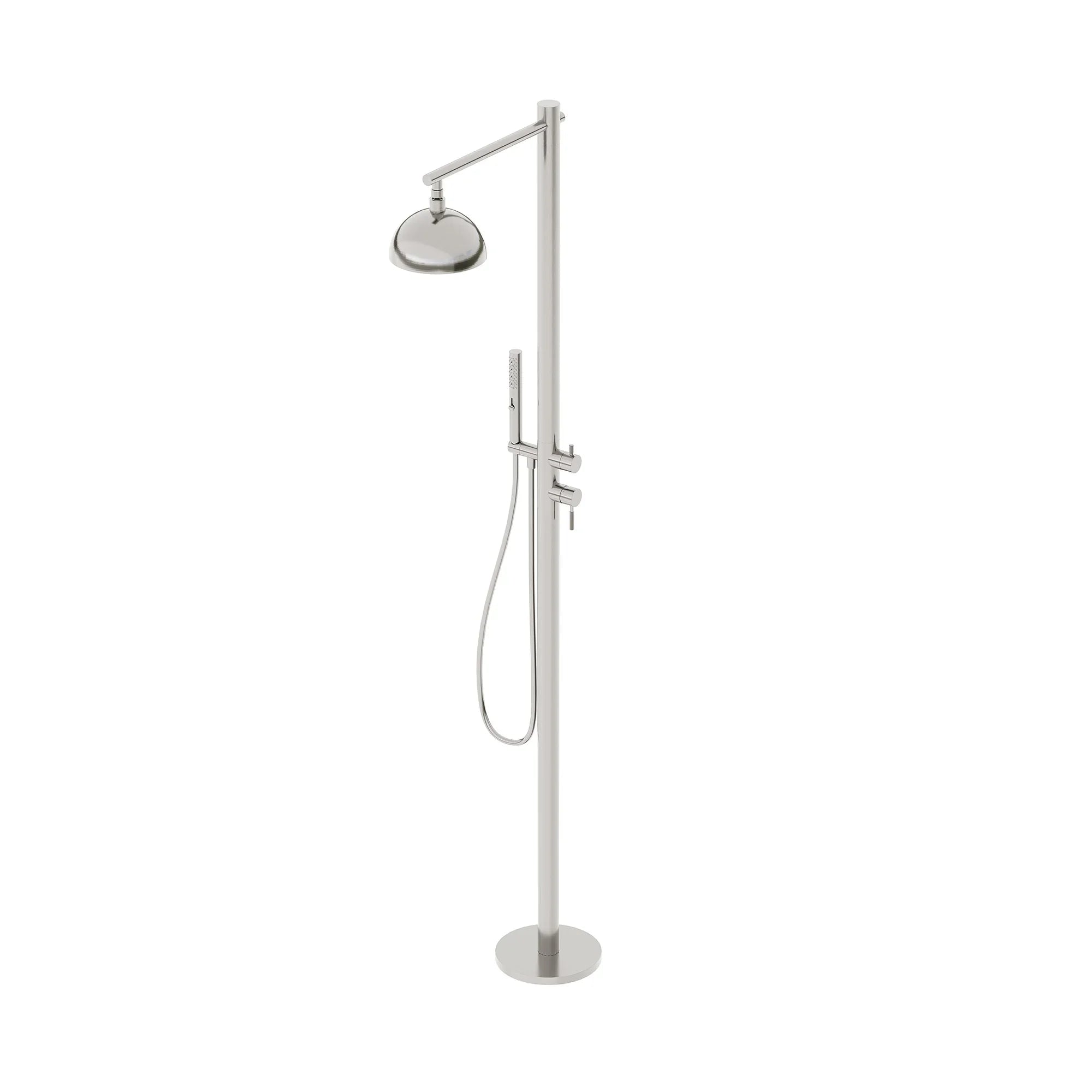 Dome Freestanding Outdoor Shower – Brushed