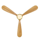 Mayna Flush Ceiling Fan 52" · Natural Solid Wood Blades