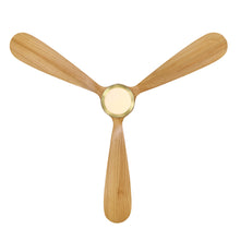 Mayna Flush Ceiling Fan 52" · Natural Solid Wood Blades