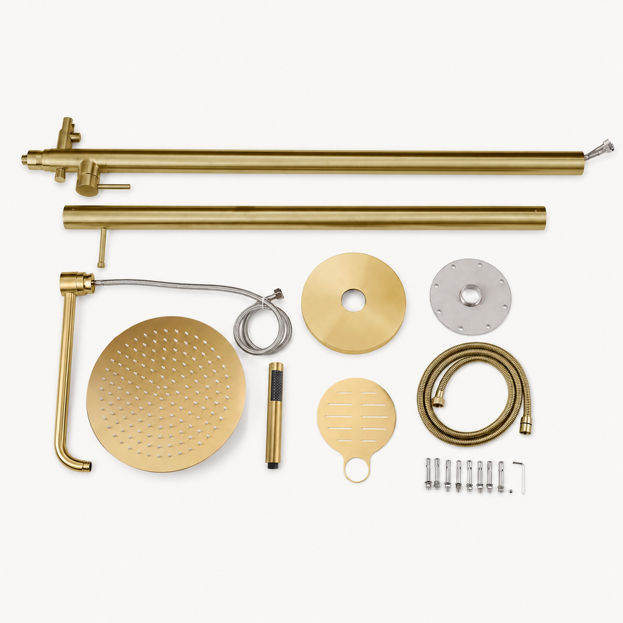 Nolan Outdoor Shower · Brushed Gold
