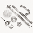 Theo Outdoor Shower · Brushed Silver