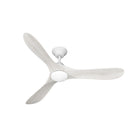 Sylvie 48" Solid Wood Ceiling Fan with Light · Whitewashed & Matte White