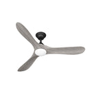 Sylvie 48" Solid Wood Ceiling Fan with Light · Weathered Gray & Matte Black