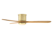 Mayna Flush Ceiling Fan 52" · Natural Solid Wood Blades