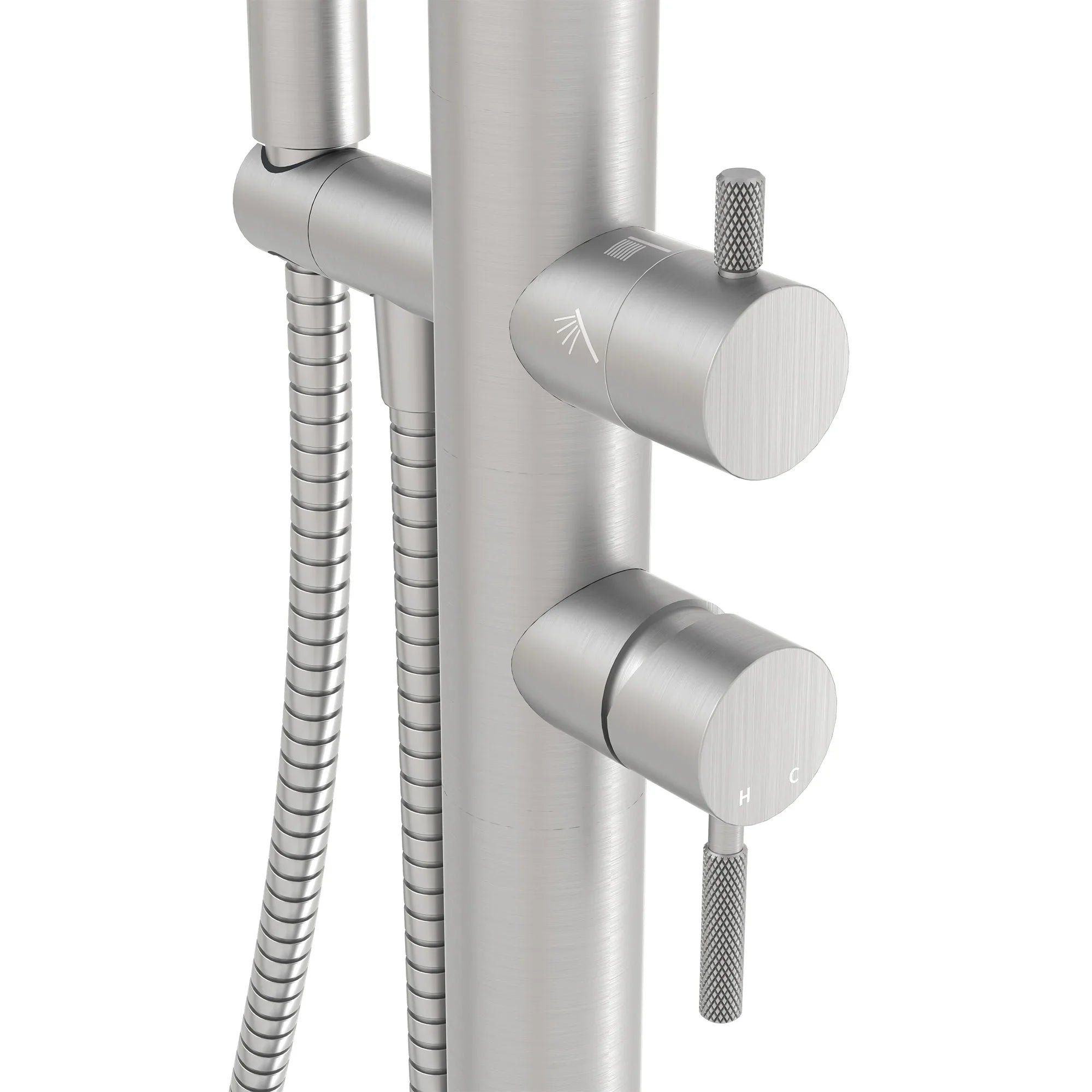 Cap Freestanding Outdoor Shower – Brushed