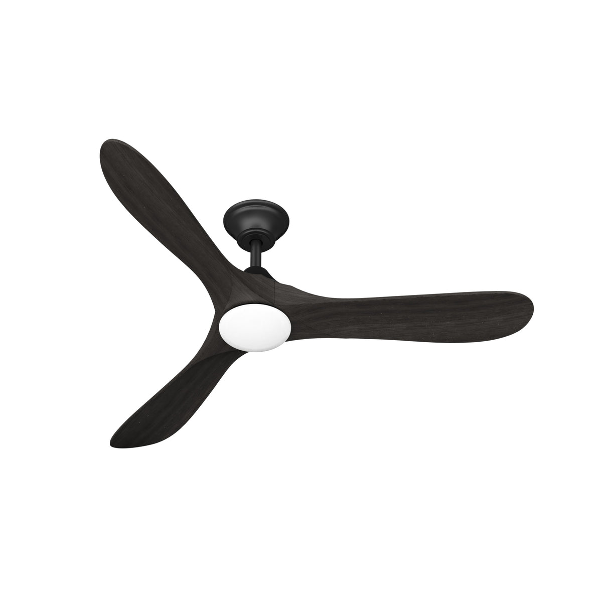 Sylvie 48" Solid Wood Ceiling Fan with Light · Charcoal & Matte Black