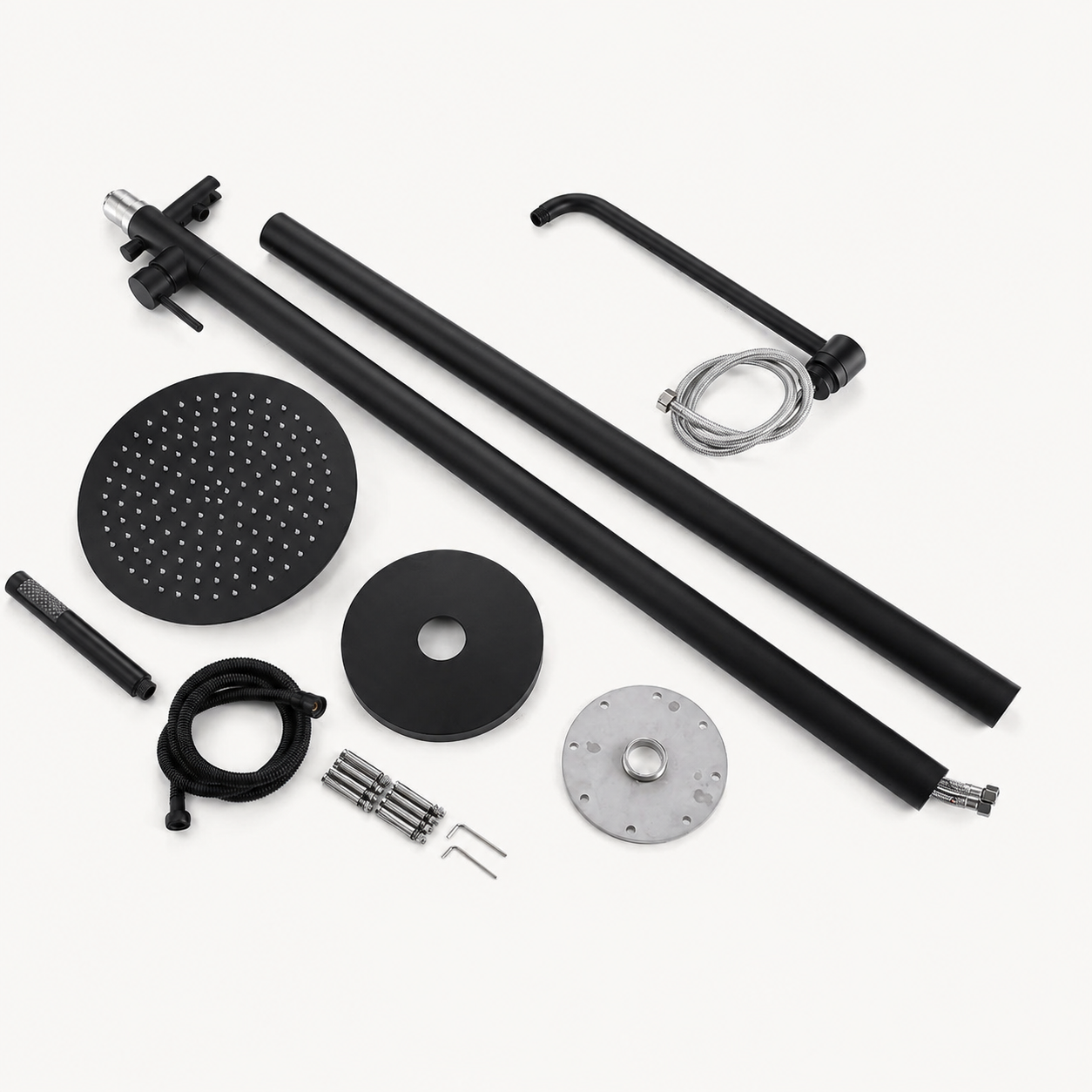 Maya Outdoor Shower · Matte Black