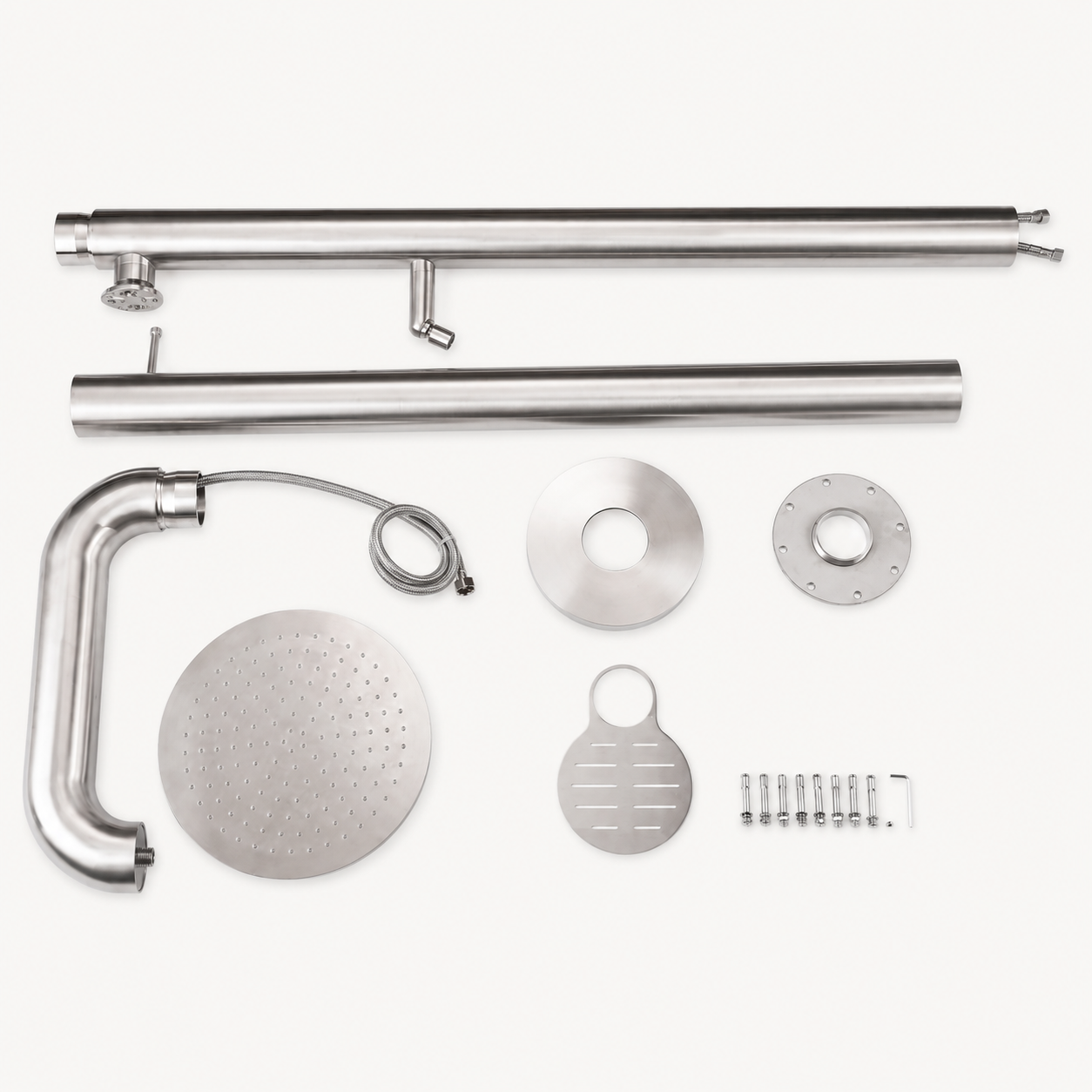 Alora Outdoor Shower · Brushed Silver