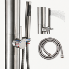 Maeve Outdoor Shower · Brushed Silver