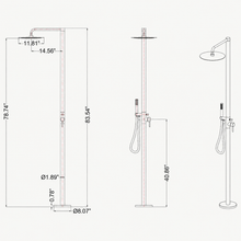 Lena Outdoor Shower · Brushed Gold