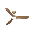Sylvie 48" Solid Wood Ceiling Fan with Light · Natural Wood & Brass