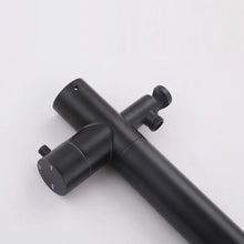 Curved Freestanding Outdoor Shower - Matte Black