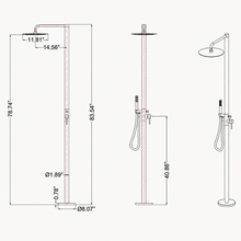 Vera Outdoor Shower · Brushed Silver