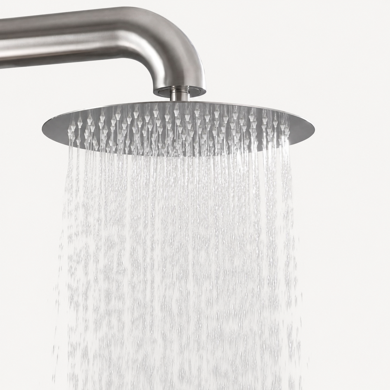 Theo Outdoor Shower · Brushed Silver