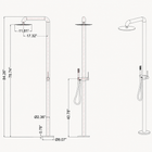 Soren Outdoor Shower · Brushed Silver