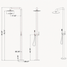 Soren Outdoor Shower · Brushed Silver