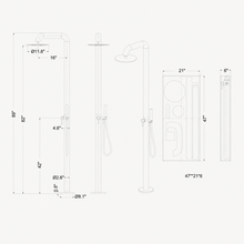 Arden Outdoor Shower · Brushed Silver