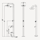 Emery Outdoor Shower · Matte Black